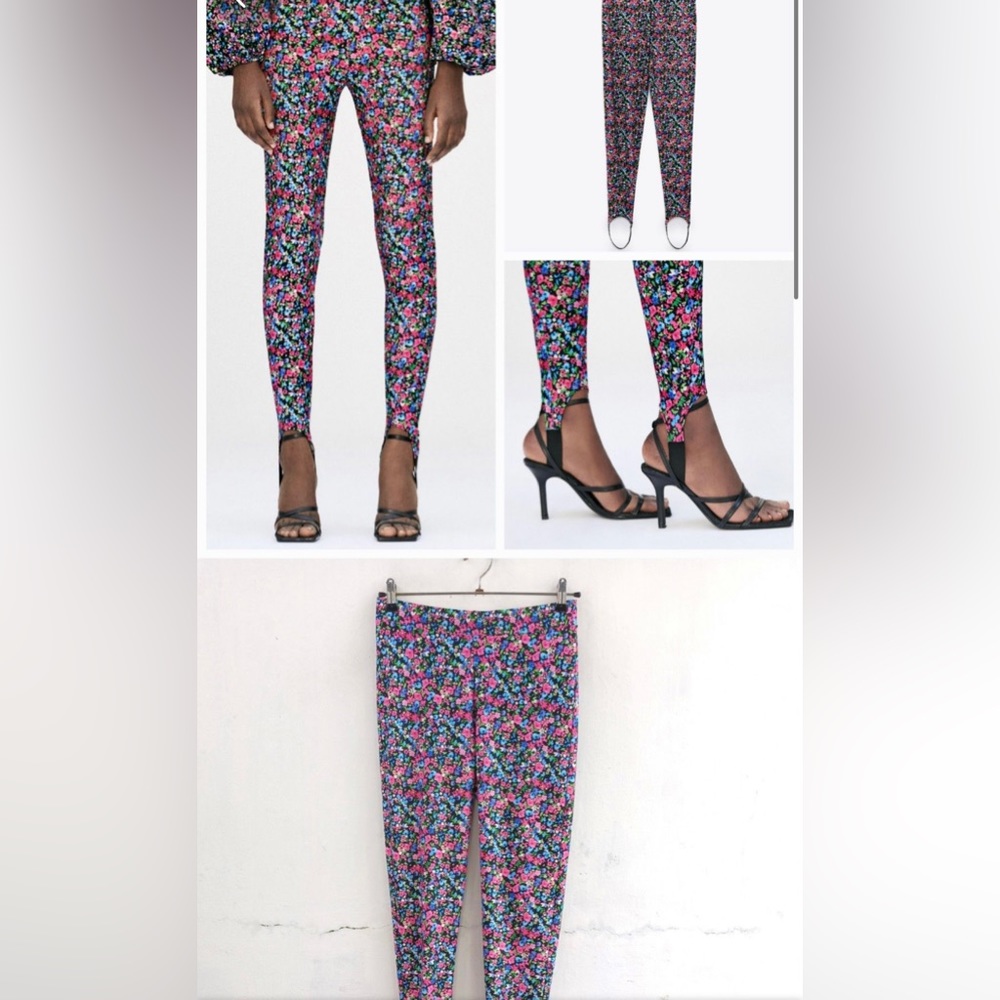 ZARA floral leggings
